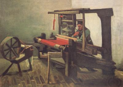 Weaver Facing Left with Spinning Wheel (nn04), Vincent Van Gogh